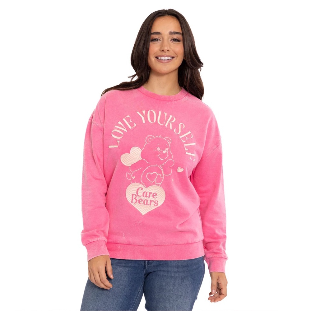 NWT Women's Care Bear Valentine's Day Crew Neck Sweatshirt